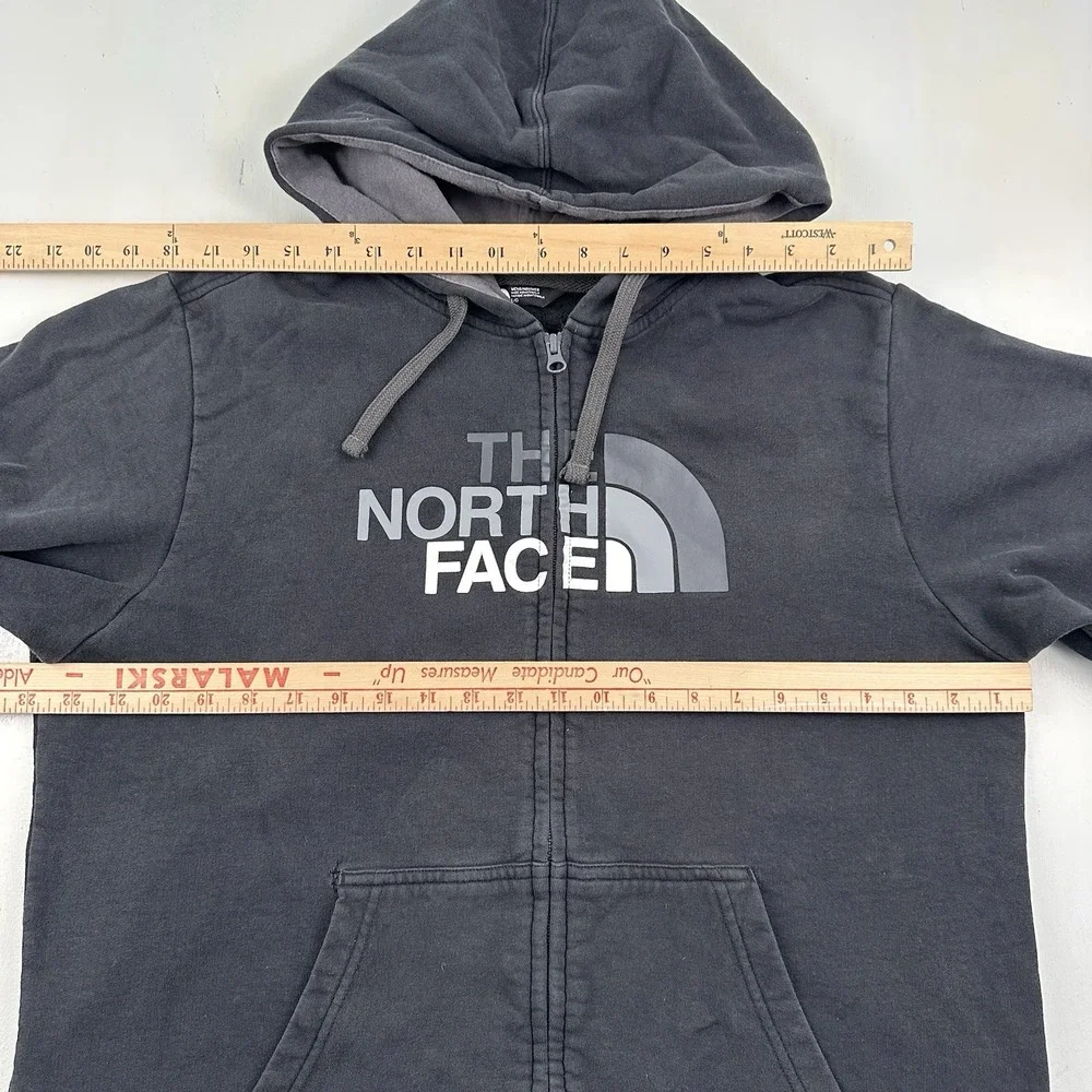 Vintage Y2K The North Face Half Dome Logo Hoodie Black Gray Men's Large Full Zip